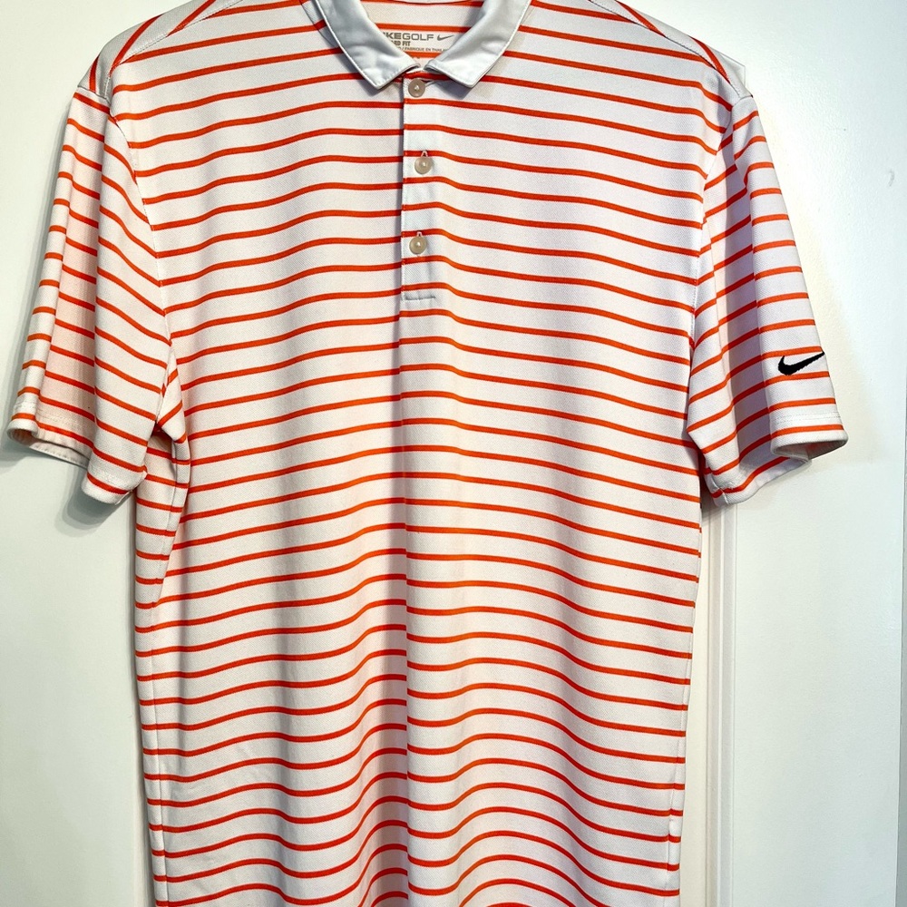 Nike Dri-Fit Striped Golf Polo Shirt